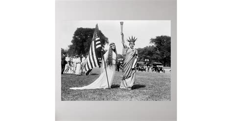 Columbia And Lady Liberty 1919 Poster Zazzle