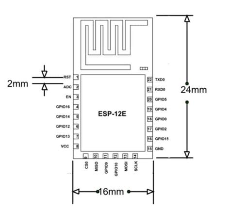 Nodemcu Esp8266 Esp 12e Pinout