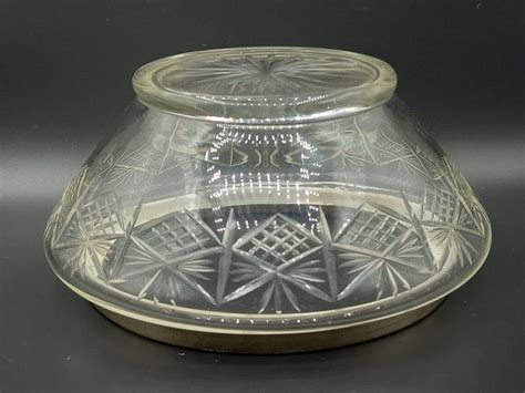 Vintage Cut Glass Fruit Bowl With Epns Rim Etsy