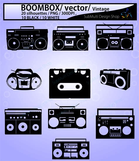 Boombox Silhouette Graphic By Arcs Multidesigns · Creative Fabrica
