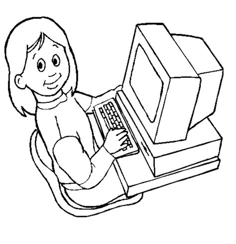 Computer Coloring Page Coloring Home