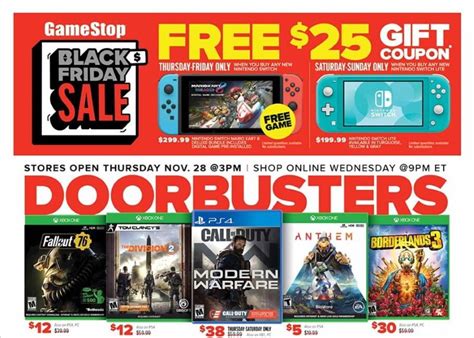 The Gamestop Black Friday 2019 Ad Is Packed With Gaming Discounts