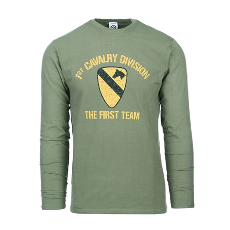 T Shirt First Cavalry Division Lange Mouw Ultrasstuff Webshop