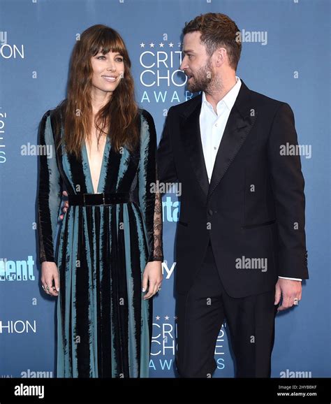 Jessica Biel Justin Timberlake Attends The Nd Annual Critics Choice Awards Held At Barker