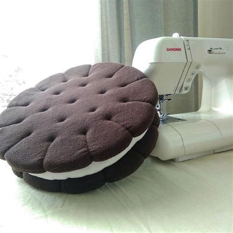 Cookie Pillow Sandwich Cookie Braun And White Free Etsy