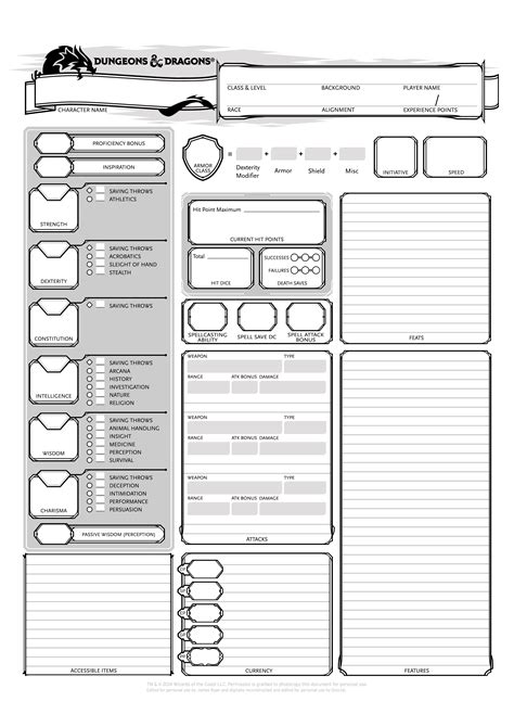 Oc Dnd5e Hd Fully Customisable And Translatable Character Sheets Dnd