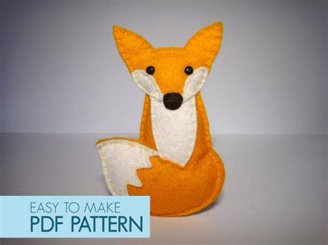 Easy To Sew Felt Pdf Pattern Diy Tania The Fox Finger Puppet Etsy