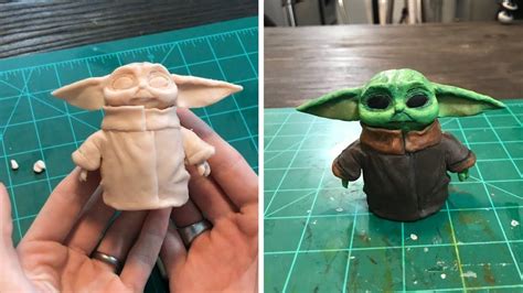 Sculpting Baby Yoda Clay Creations Clay Art Sculpting