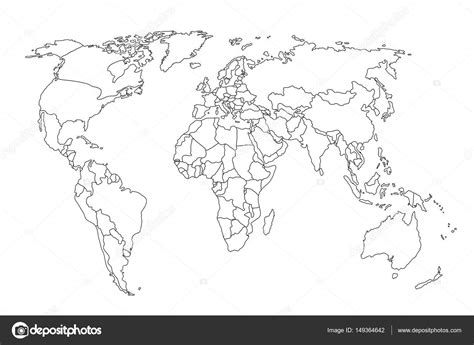 √100以上 World Map Blank Countries 235420 World Map Outline With
