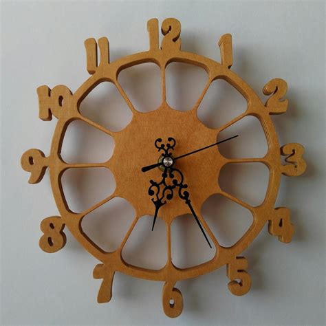 Laser Cut Wooden Chasy Wall Clock Free Dxf File Free Download Dxf