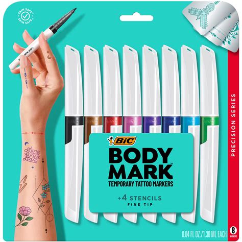 Buy Bic Bodymark Temporary Tattoo Markers For Skin Precision Series