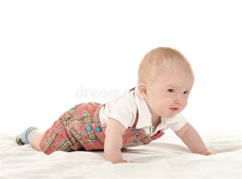 Baby Boy Crawling On Blanket Stock Image Image Of Male Health 83426429