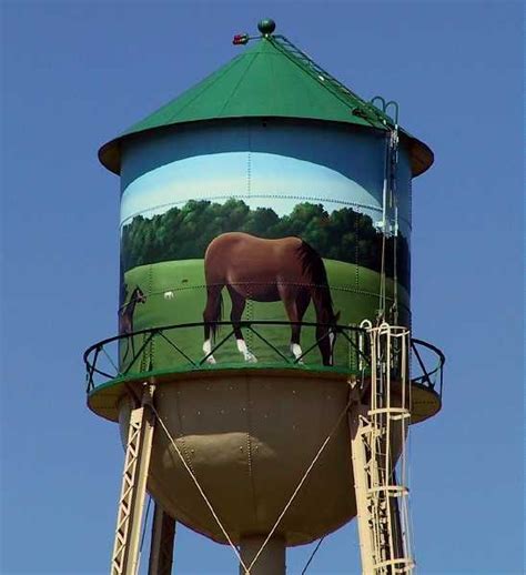 The Painted Mural Watertower Overlooking The Showplace Arena At The