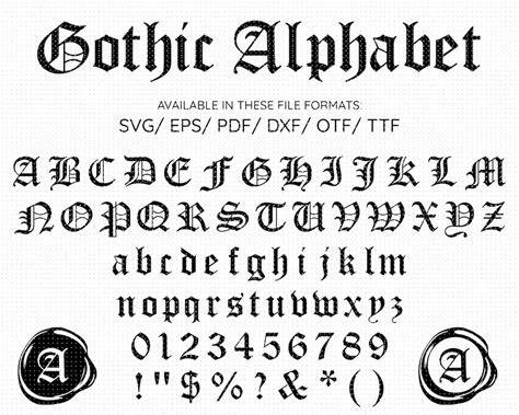 Gothic Alphabet Svg Old English Font Svg Blackletter Svg Etsy Uk
