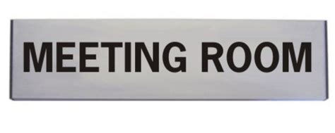 Engraved Aluminium Meeting Room Door Sign Sk Signs And Labels