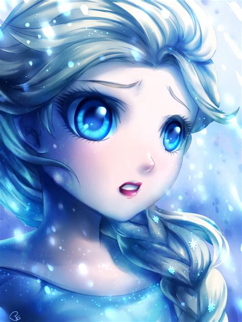 Frozen By Kagomesarrow77 On Deviantart Elsa Anime Anime Disney Art
