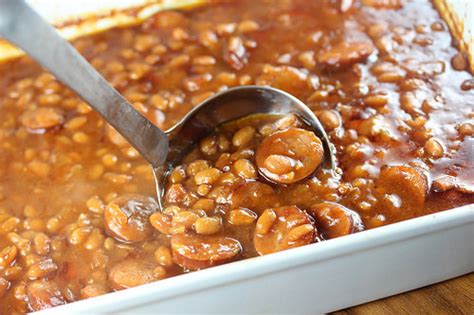 Smoked Sausage Baked Beans Recipe Blogchef