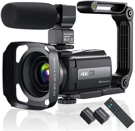 4k 60fps Video Camera Camcorder Ultra Hd 48mp Youtube Camera Vlogging