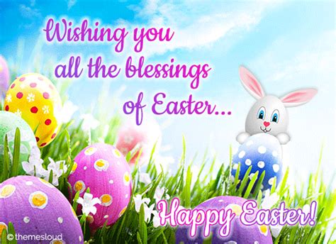 Wishing All The Blessings Of Easter Free Happy Easter Ecards 123