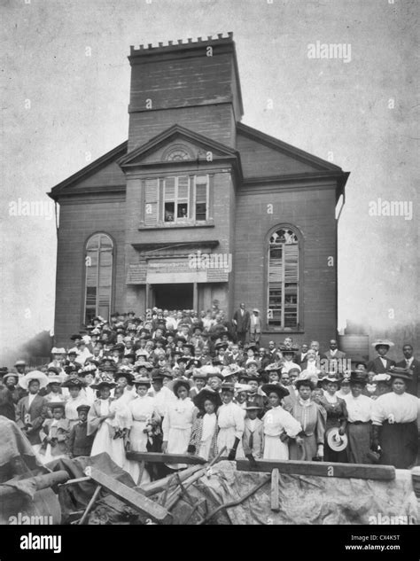 Farewell To The Old Church African American Congregation In Front Of