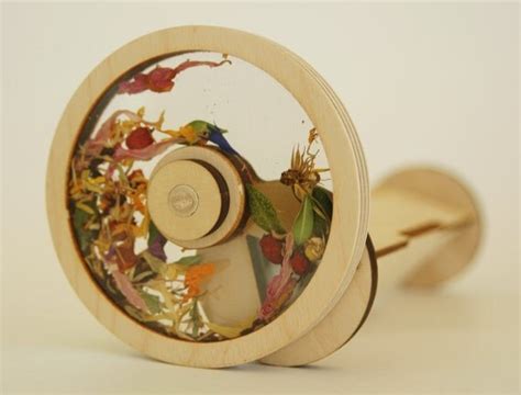 Wooden Handmade Kaleidoscope With Dried Flowers By Thewoodenhorse