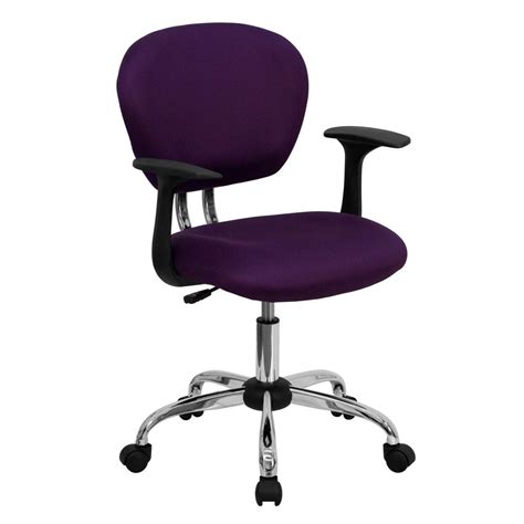 A Line Furniture Rigmos Purple Mesh Adjustable Swivel Office Chair With