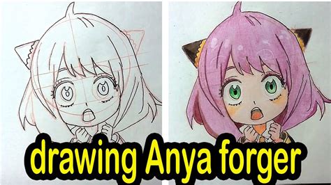 Tutorial Menggambar Sketsa Anya Forger How To Draw Anime Anya Forger