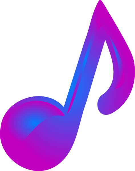 Purple And Blue Music Note Clip Art At Vector Clip Art