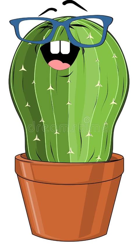 Green Cactus Cartoon Stock Illustration Illustration Of Cactus 258022207
