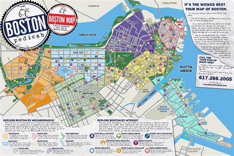 Boston Tourist Map Printable Draw A Topographic Map