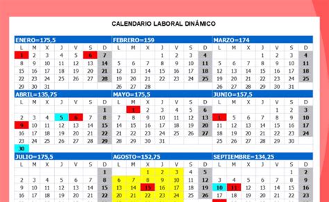 Calendario Laboral 2023 En Excel Anhire