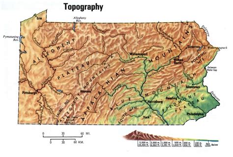Pennsylvania Topographic Mapfree Topographical Map Of Pennsylvania Topo