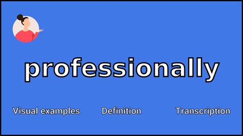 Professionally Meaning And Pronunciation Youtube