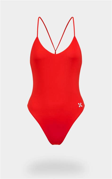 Gesamt Etikette Vollständig Trocken Badeanzug Weiß Rot Amerika Klasse