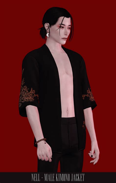 Male Kimono Jacket Sims 4 Male Clothes Sims 4 Anime Sims 4 Mods Clothes