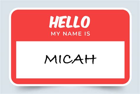 Micah Name Meaning Origin And Significance