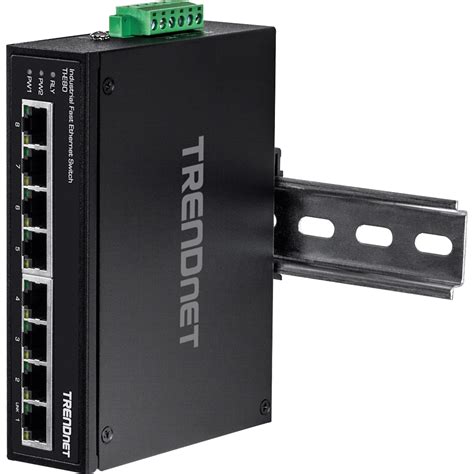 8 Port Industrial Fast Ethernet Din Rail Switch Industrial Ethernet