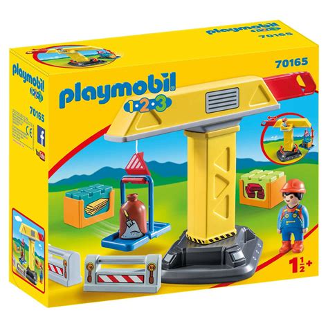 Playmobil 1 2 3 Construction Crane Building Set 70165 New In Stock