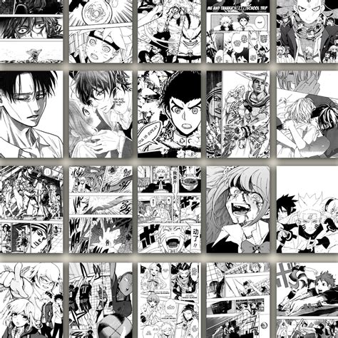 Anime Mix 8x11 Manga Panel Aesthetic Wall Collage Etsy