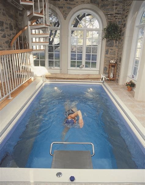 When done correctly, an indoor hot tub can transform an average room into a luxurious therapeutic retreat. Indoor Endless Pool | Flickr - Photo Sharing!