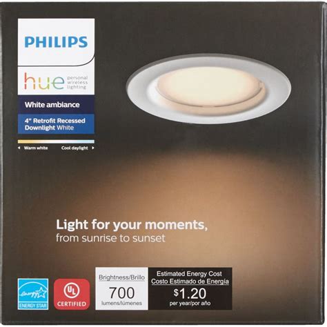 Buy Philips Hue Retrofit Downlight Recessed Kit 4 In White