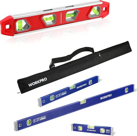 Workpro 12 Inch Torpedo Level And 3 Piece Spirit Level Set 12 20