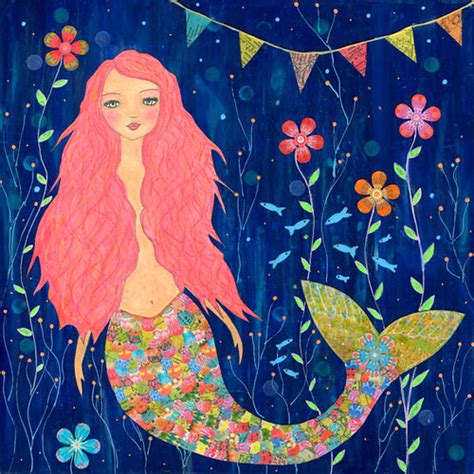 Pink Mermaid Painting Art By Sascalia Mixed Media Mermaid Flickr