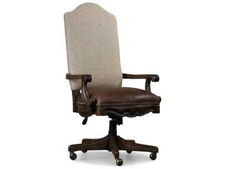 Bria swivel tilt desk chair. Hooker Furniture Rhapsody Rustic Walnut Computer Tilt Executive Swivel Chair | HOO507030220