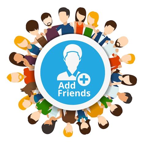 Free Vector Add Friends To Social Network Community Internet Web