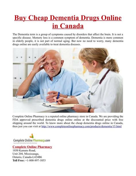 Ppt Buy Cheap Dementia Drugs Online In Canada Powerpoint Presentation