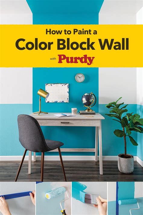 Paint A Beautiful Color Block Wall In 6 Easy Steps Block Wall Diy On