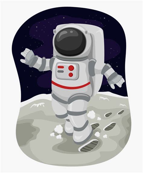 Transparent Astronaut Clipart Png Astronaut On The Moon Clipart