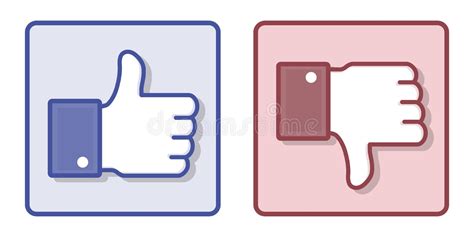 Facebook Like Dislike Thumb Up Sign Editorial Image Illustration Of