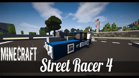 Minecraft Vehicle Tutorial How To Build Street Racer 4 Youtube